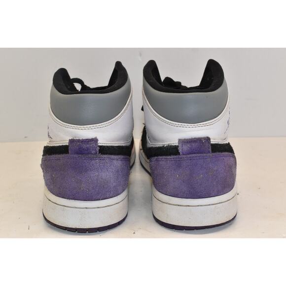 Nike Air Jordan 1 Mid SE White Court Purple Black Men\'s Sz 9 852542-105 main image 3
